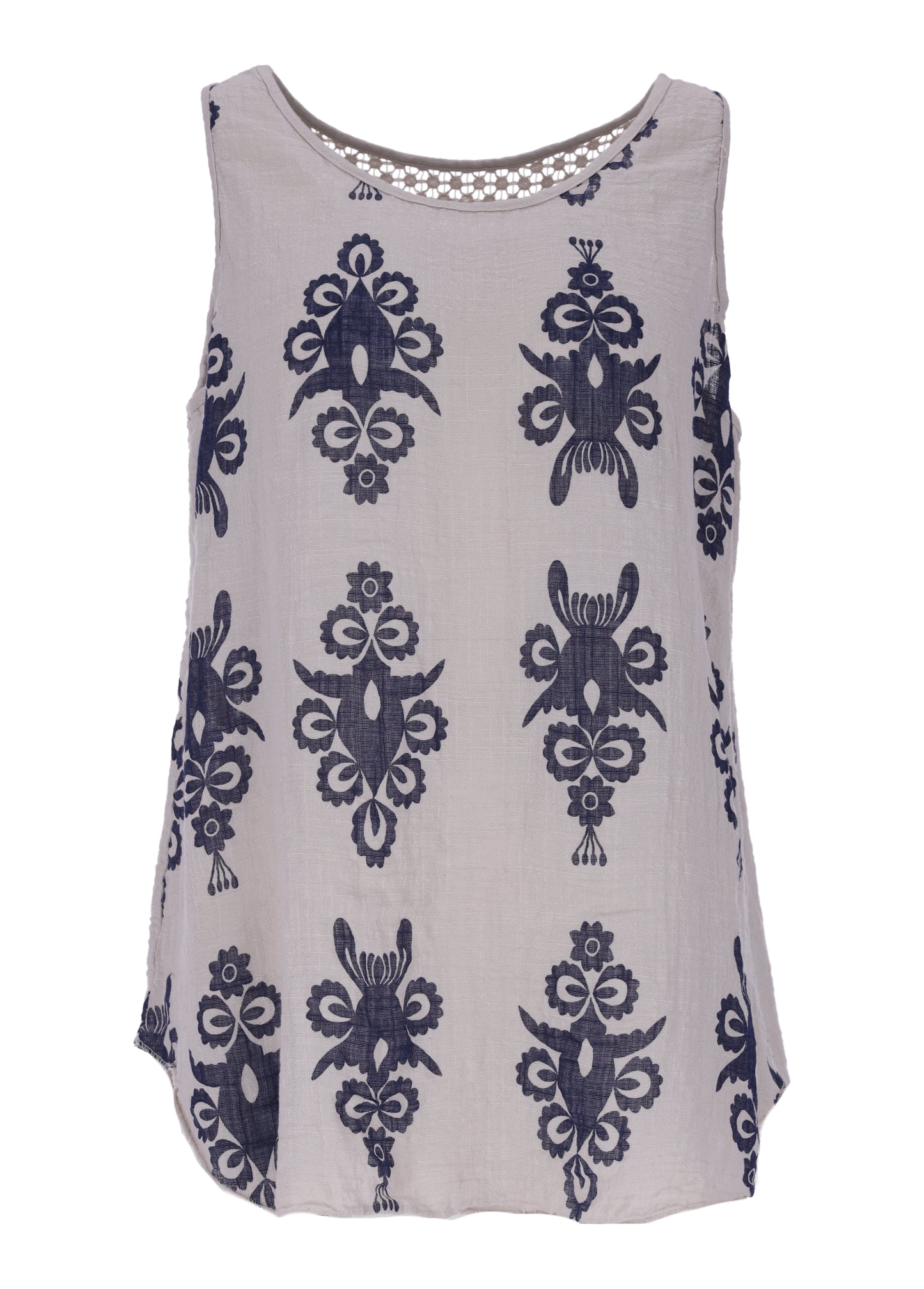 Top Leinen Print
