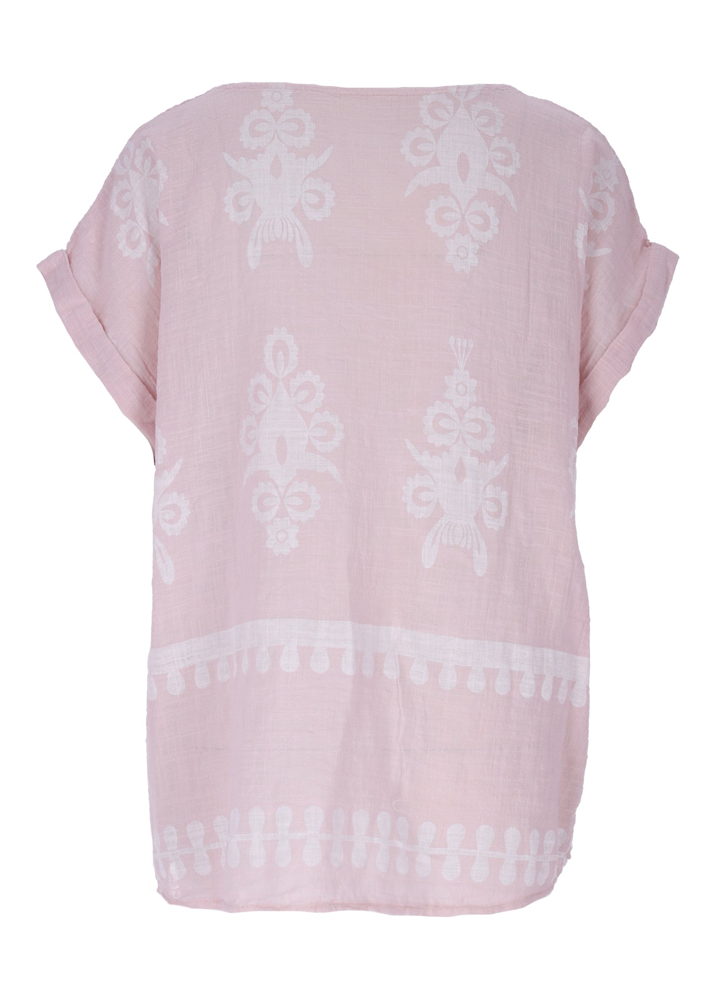 T-Shirt Leinen Print