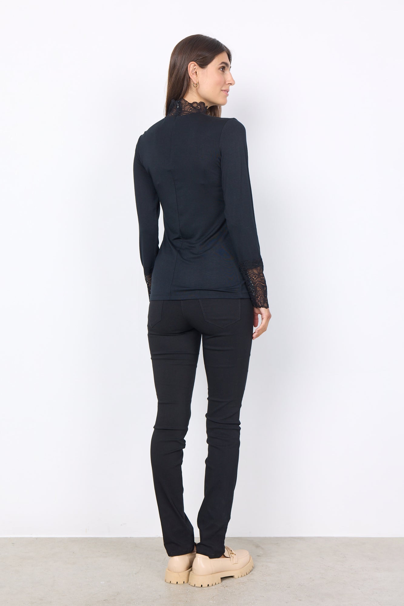 Damen Spitzen Shirt