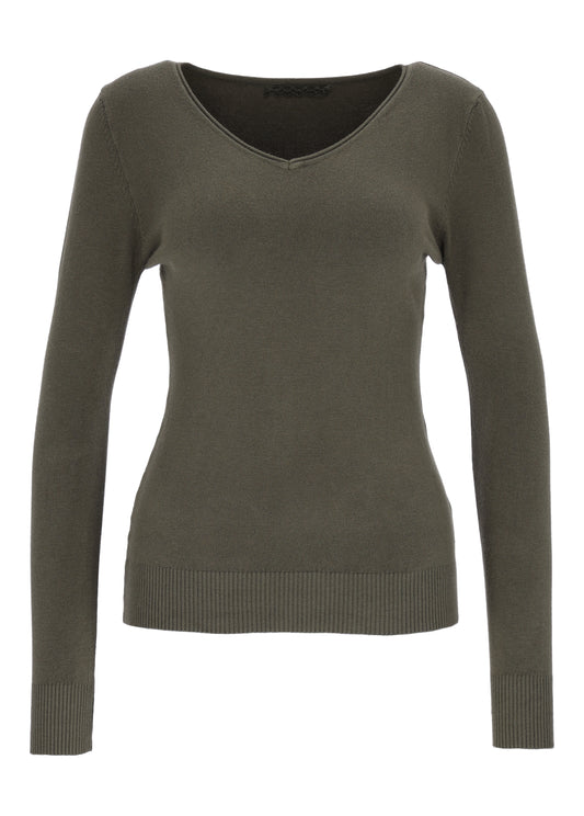 Strickpullover Damen V-Ausschnitt