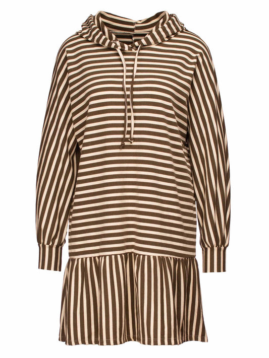 Sweatkleid gestreift