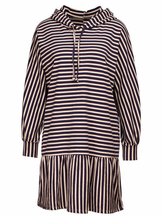Sweatkleid gestreift