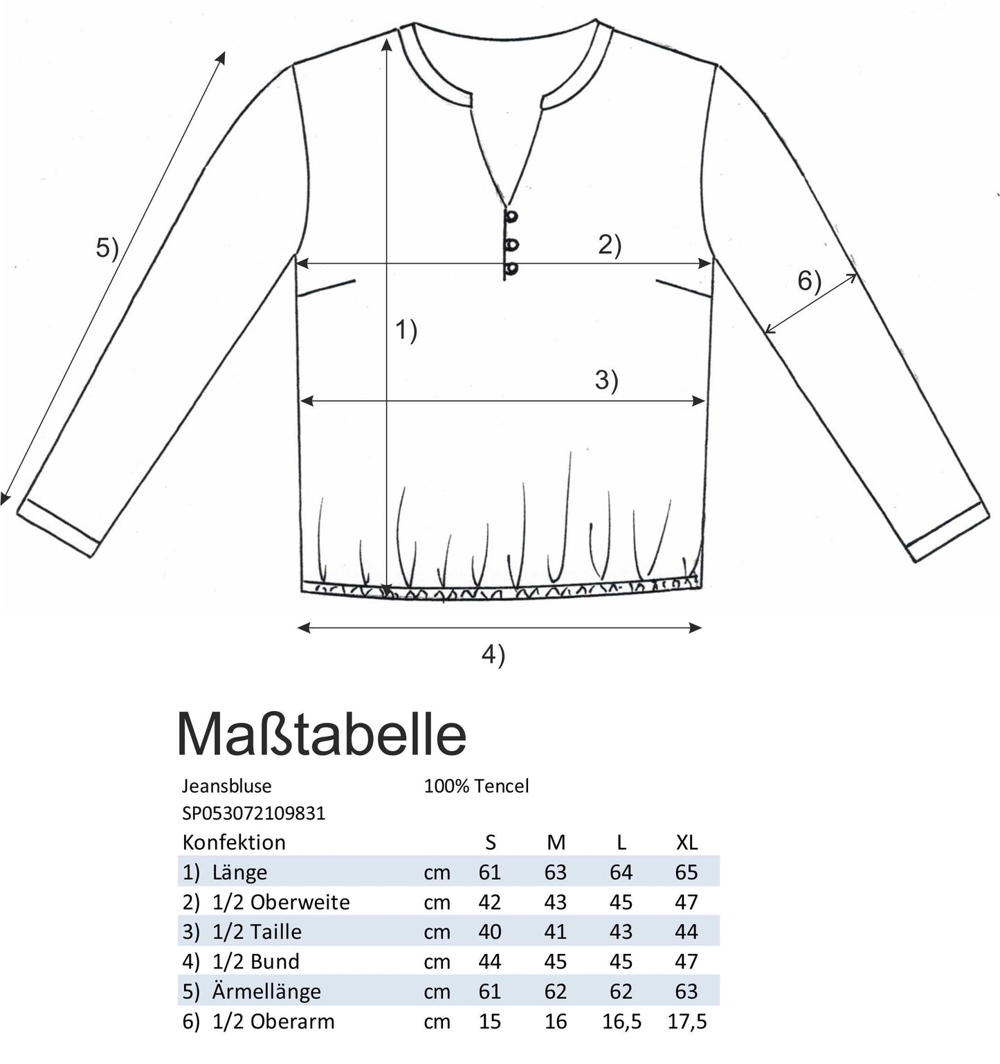 Jeansbluse