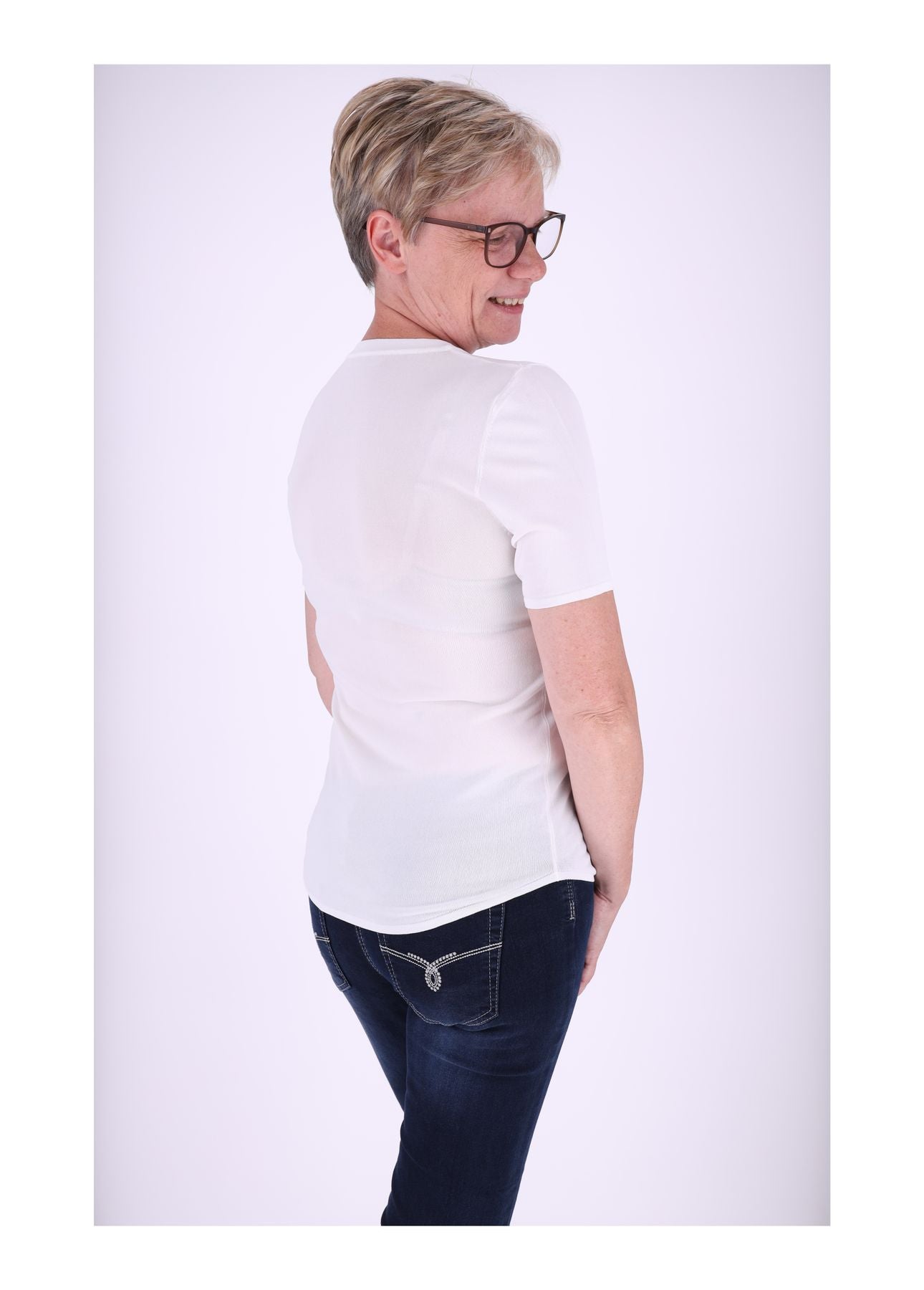 T-Shirt Damen Feinstrick