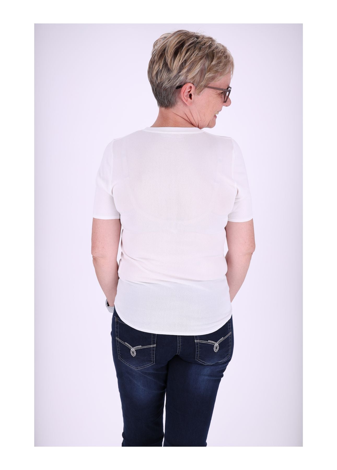 T-Shirt Damen Feinstrick