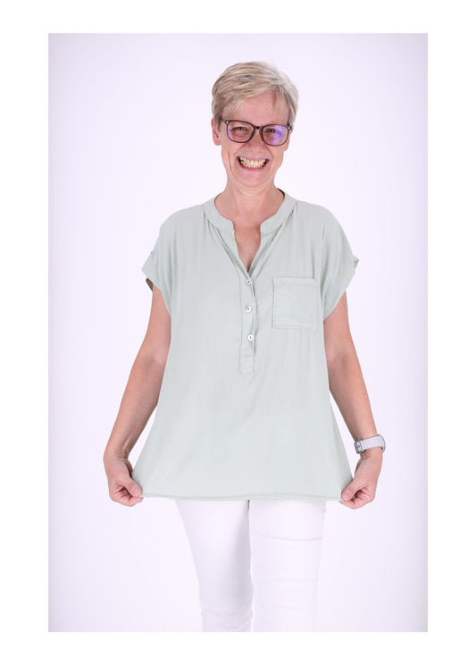 T-Shirt Damen Angeschittene Arme