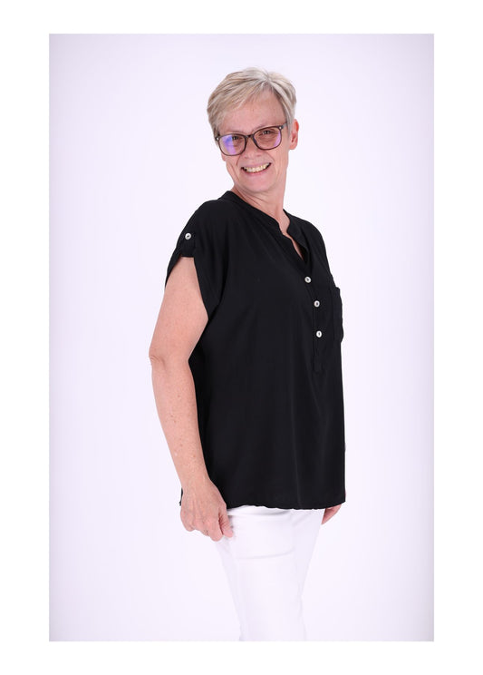 T-Shirt Damen Angeschittene Arme