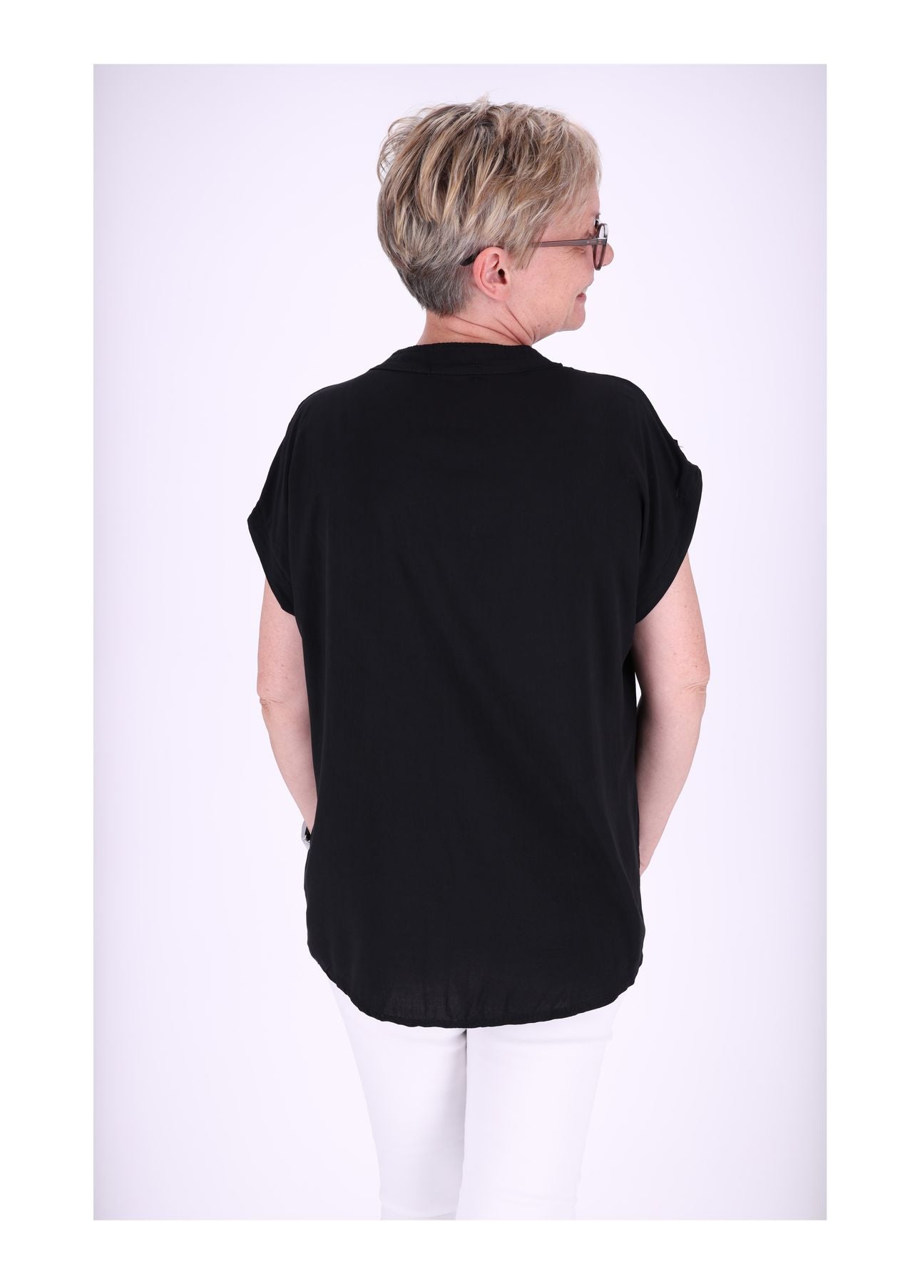 T-Shirt Damen Angeschittene Arme