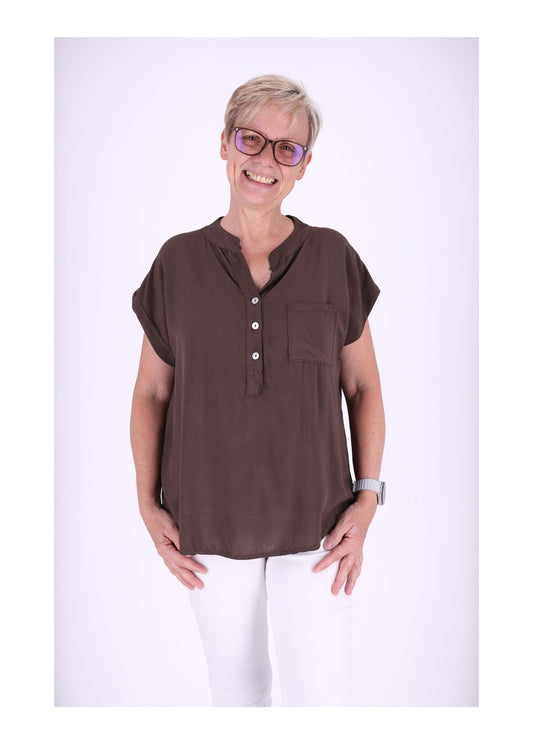 T-Shirt Damen Angeschittene Arme