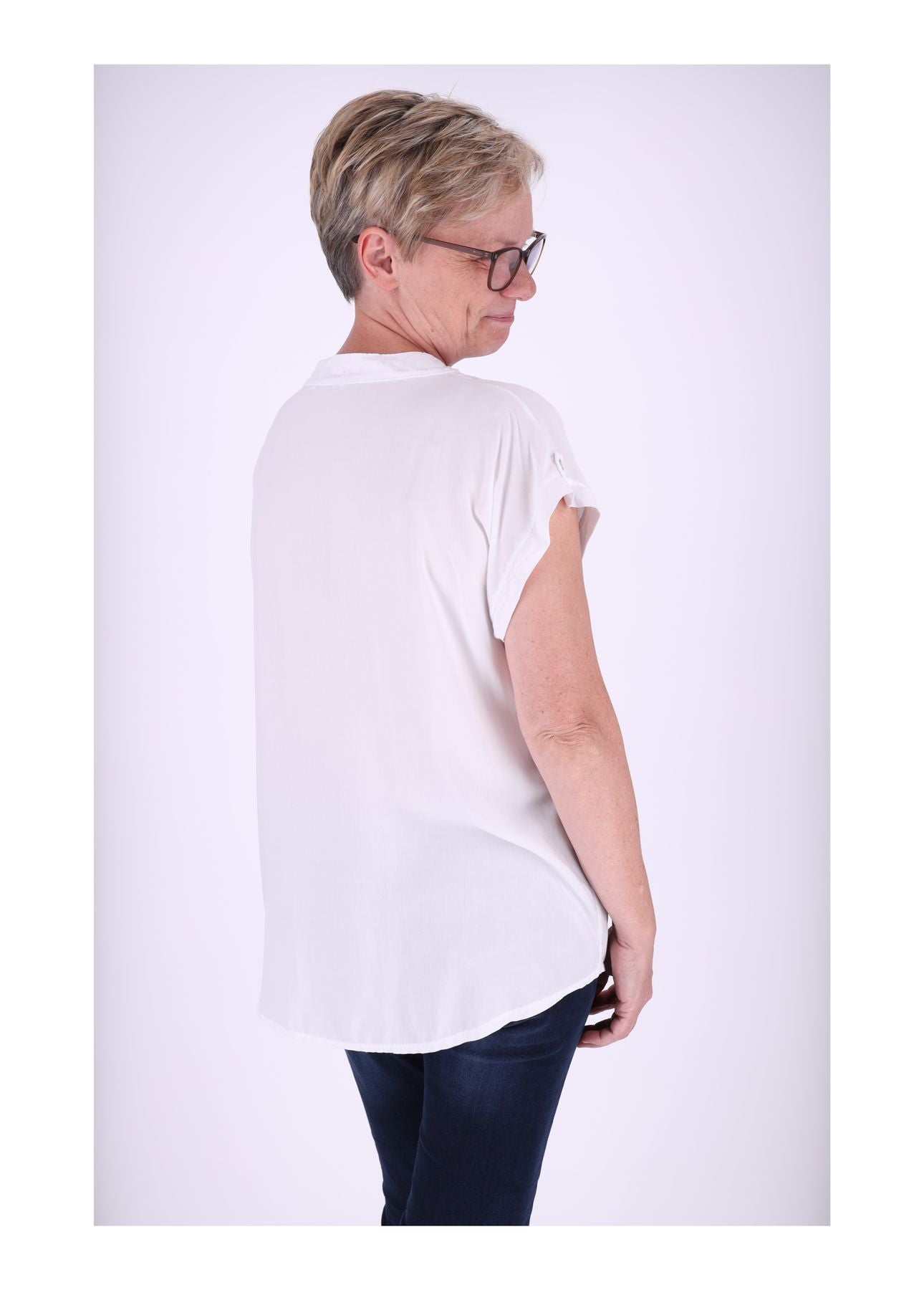 T-Shirt Damen Angeschittene Arme