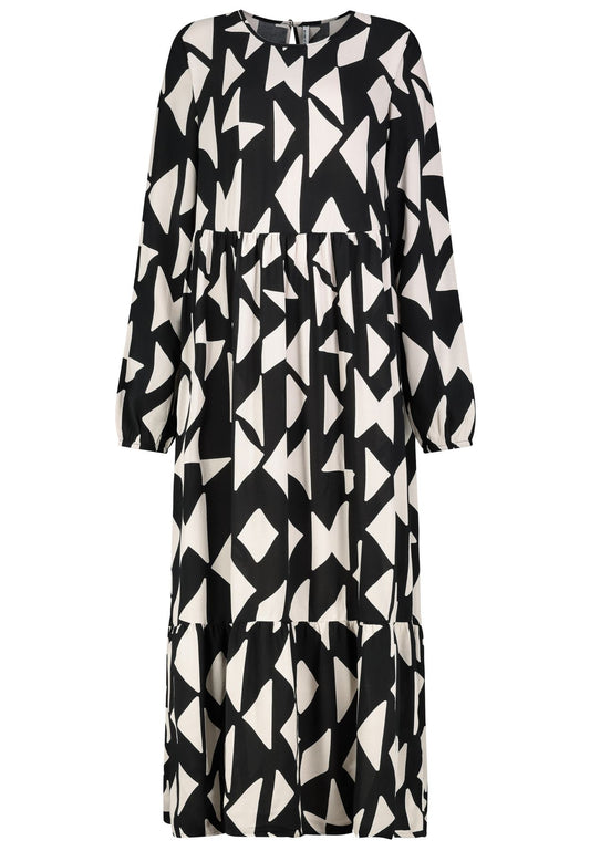 DOB Kleid, maxi mit Volant, Rundhal