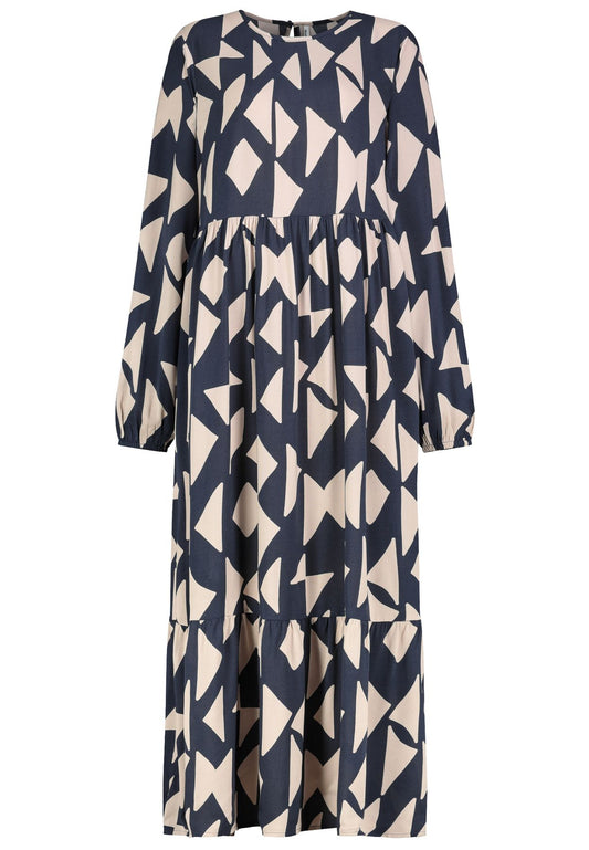 DOB Kleid, maxi mit Volant, Rundhal