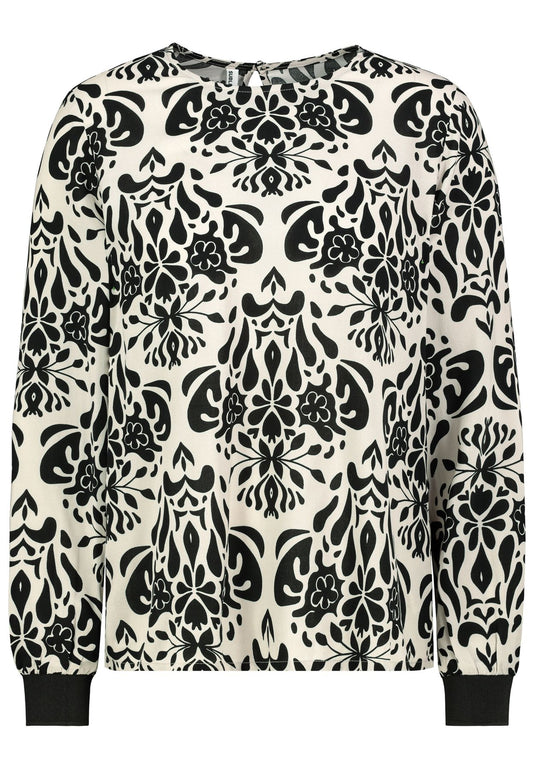 DOB Bluse, langarm, Rundhals mit