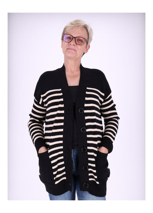 Strickjacke Ringel Damen