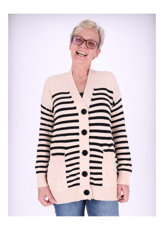 Strickjacke Ringel Damen