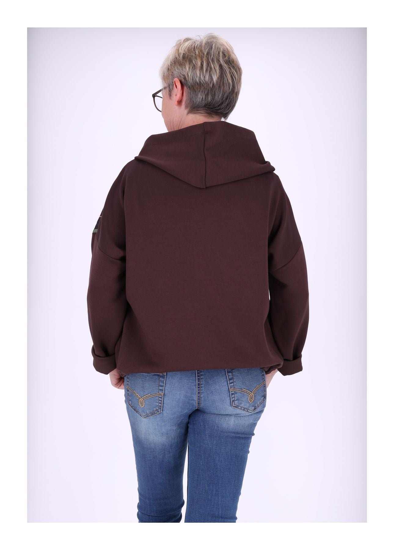 Sweatjacke gesteppt Print