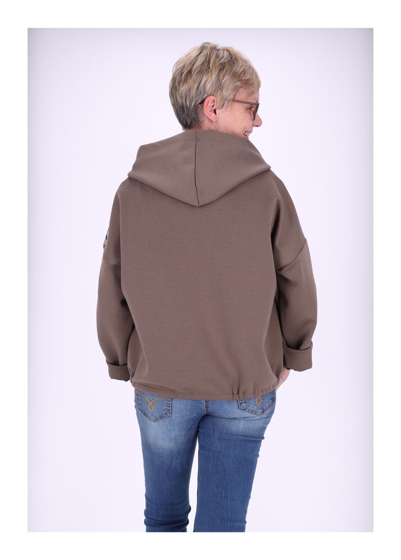 Sweatjacke gesteppt Print