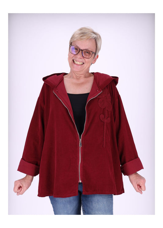 Sweatjacke Damen Kapuze Babycord