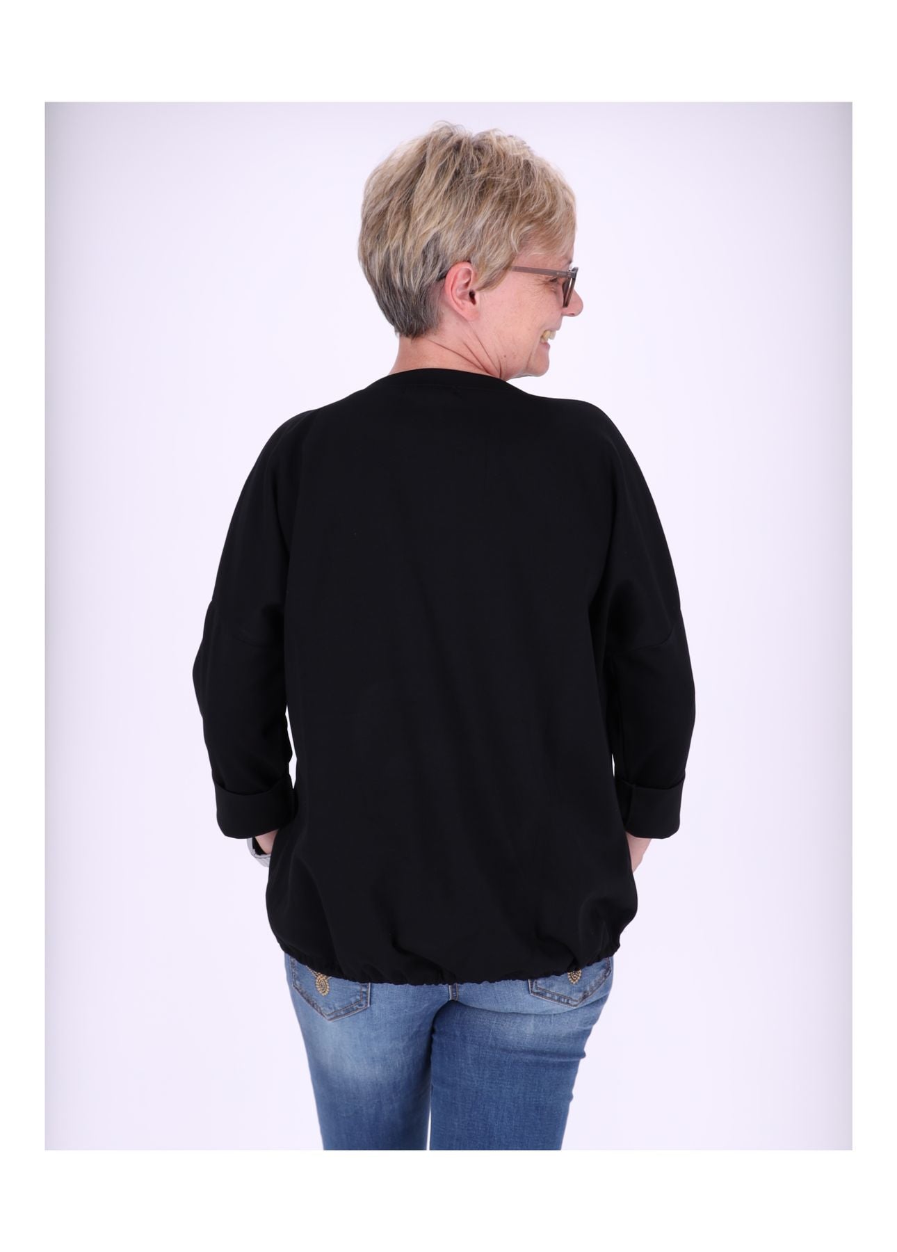 Sweatshirt Damen Taschen Tunnelzug