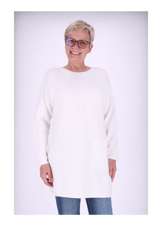 Longshirt Strick Damen Taschen