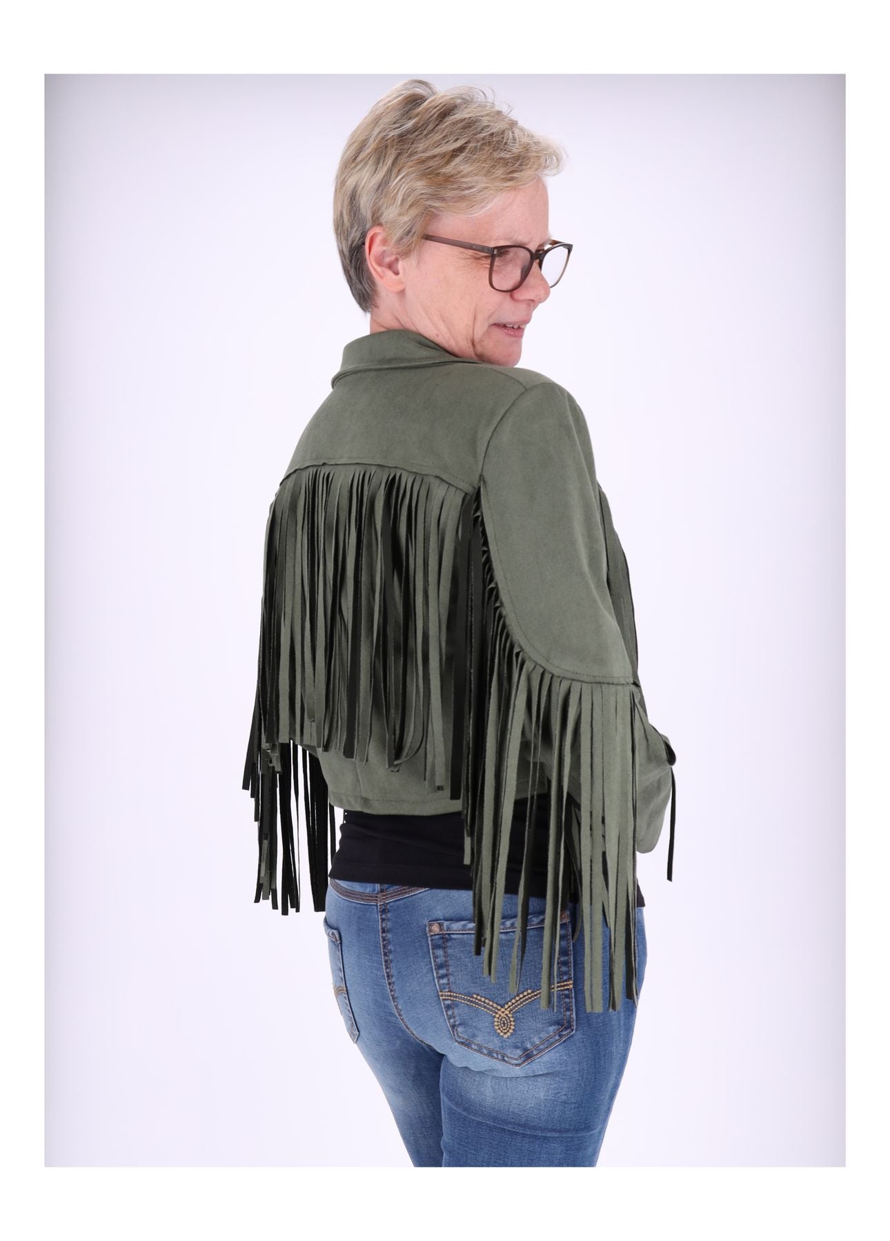 Fakelederjacke fransen