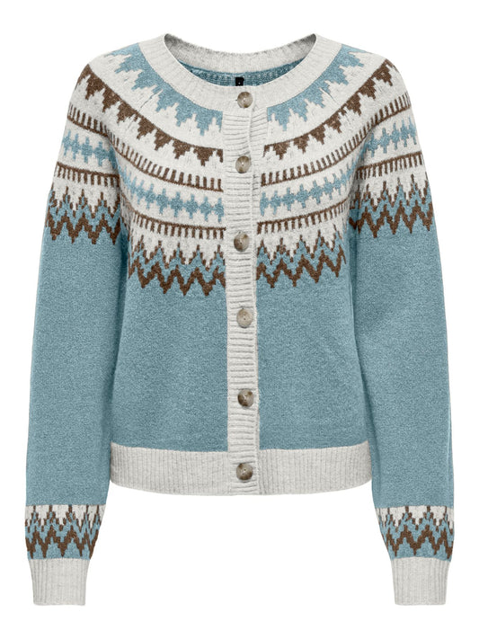 Damen ONLHELENA LS JQ O-NECK CARDIGAN CC