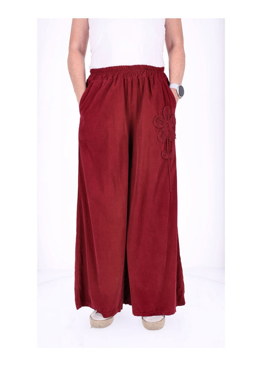 Hose Damen weites Bein Babycord