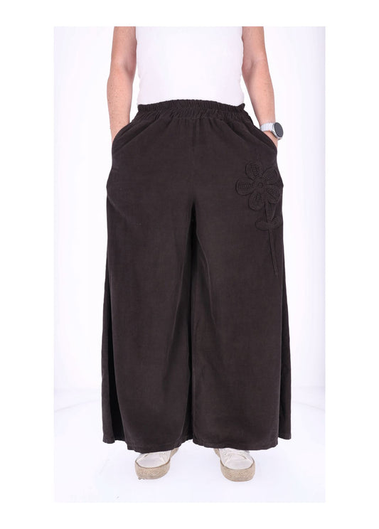 Hose Damen weites Bein Babycord