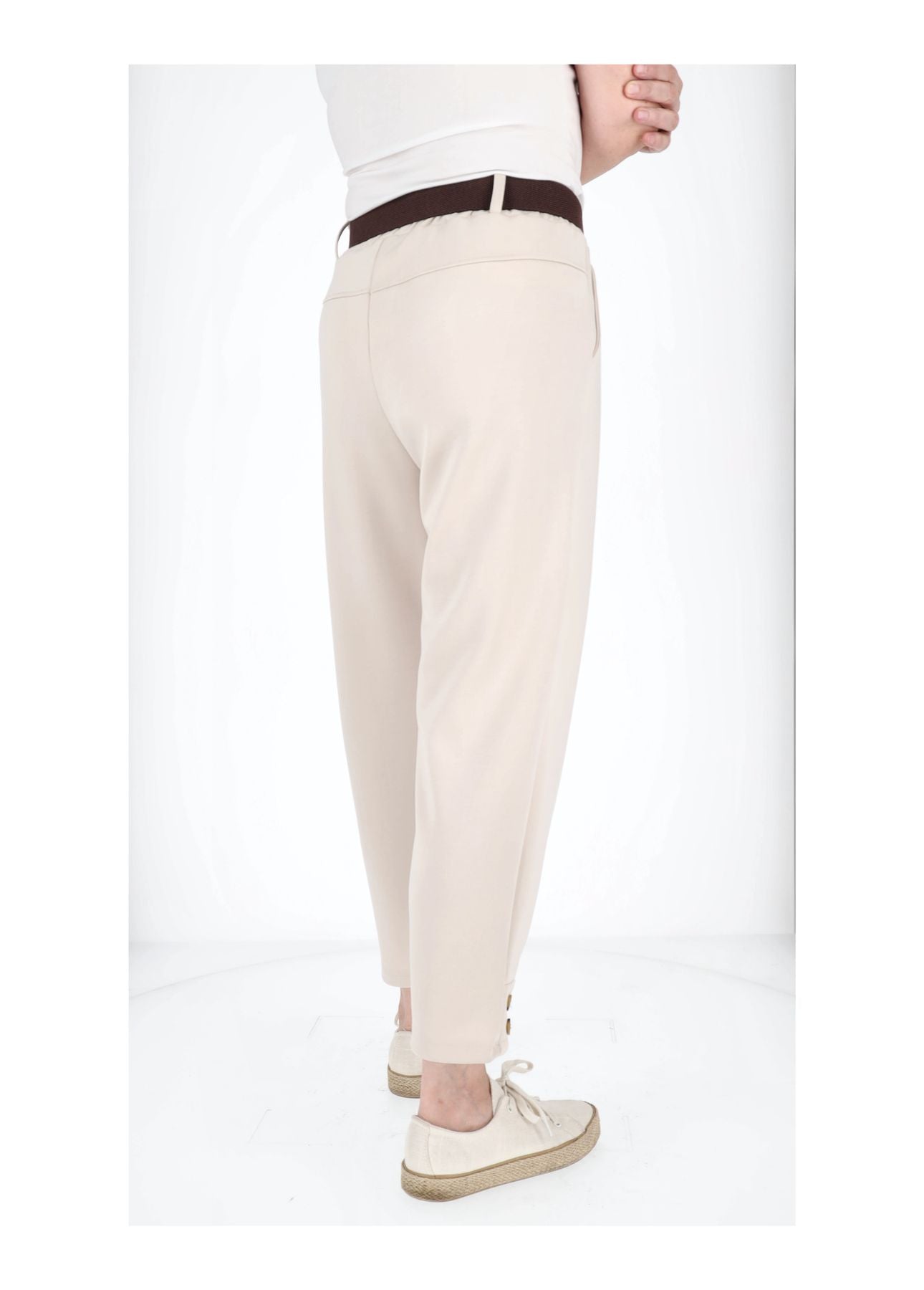 Hose Damen Sweatqualität Knöpfe