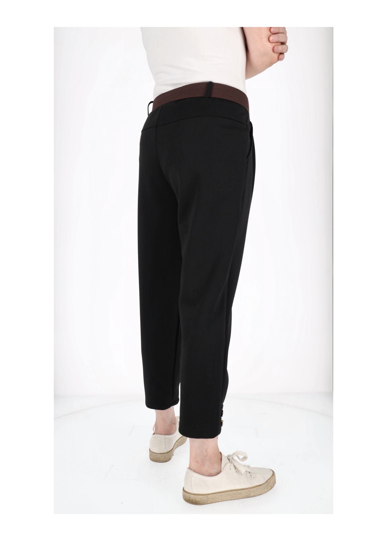 Hose Damen Sweatqualität Knöpfe