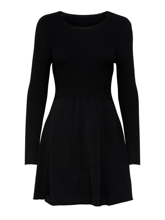 Damen ONLALMA L/S O-NECK DRESS KNT NOOS