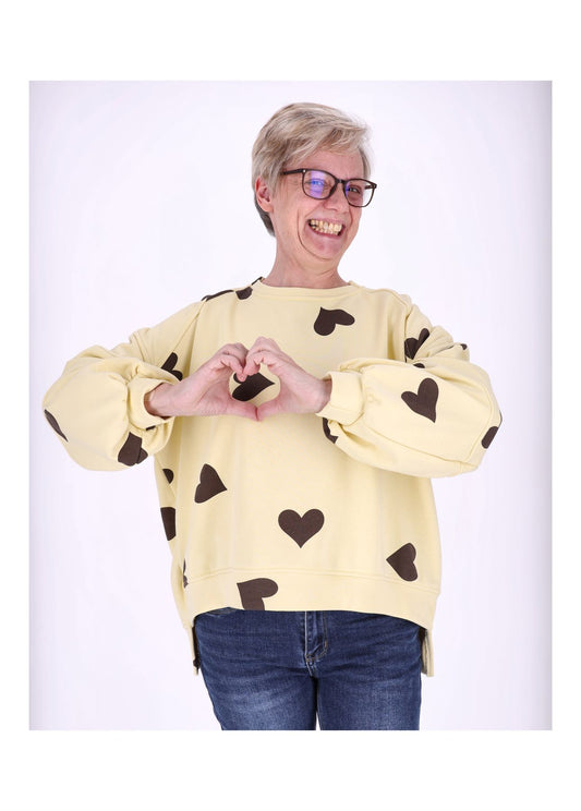 Sweatshirt Damen Herzen