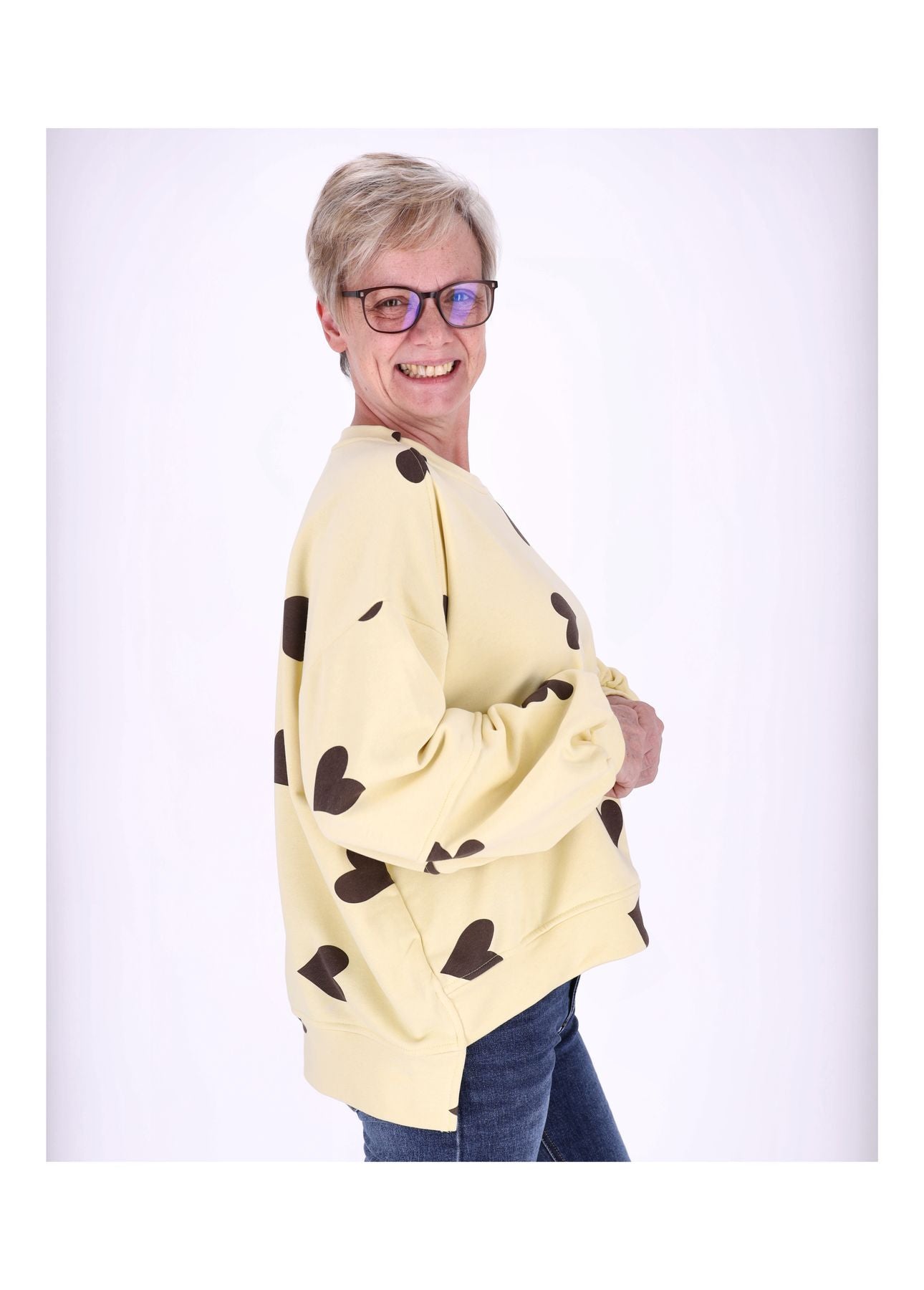 Sweatshirt Damen Herzen