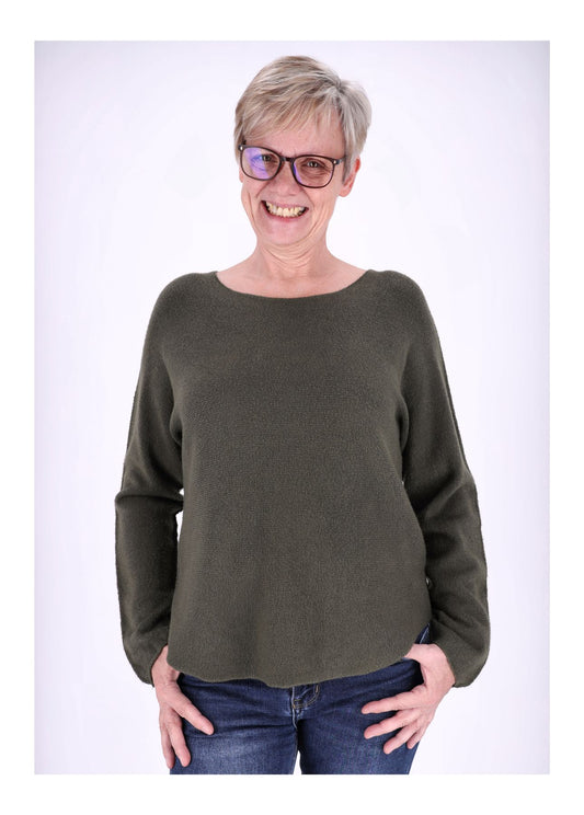 Damen Strickpullover Runhals