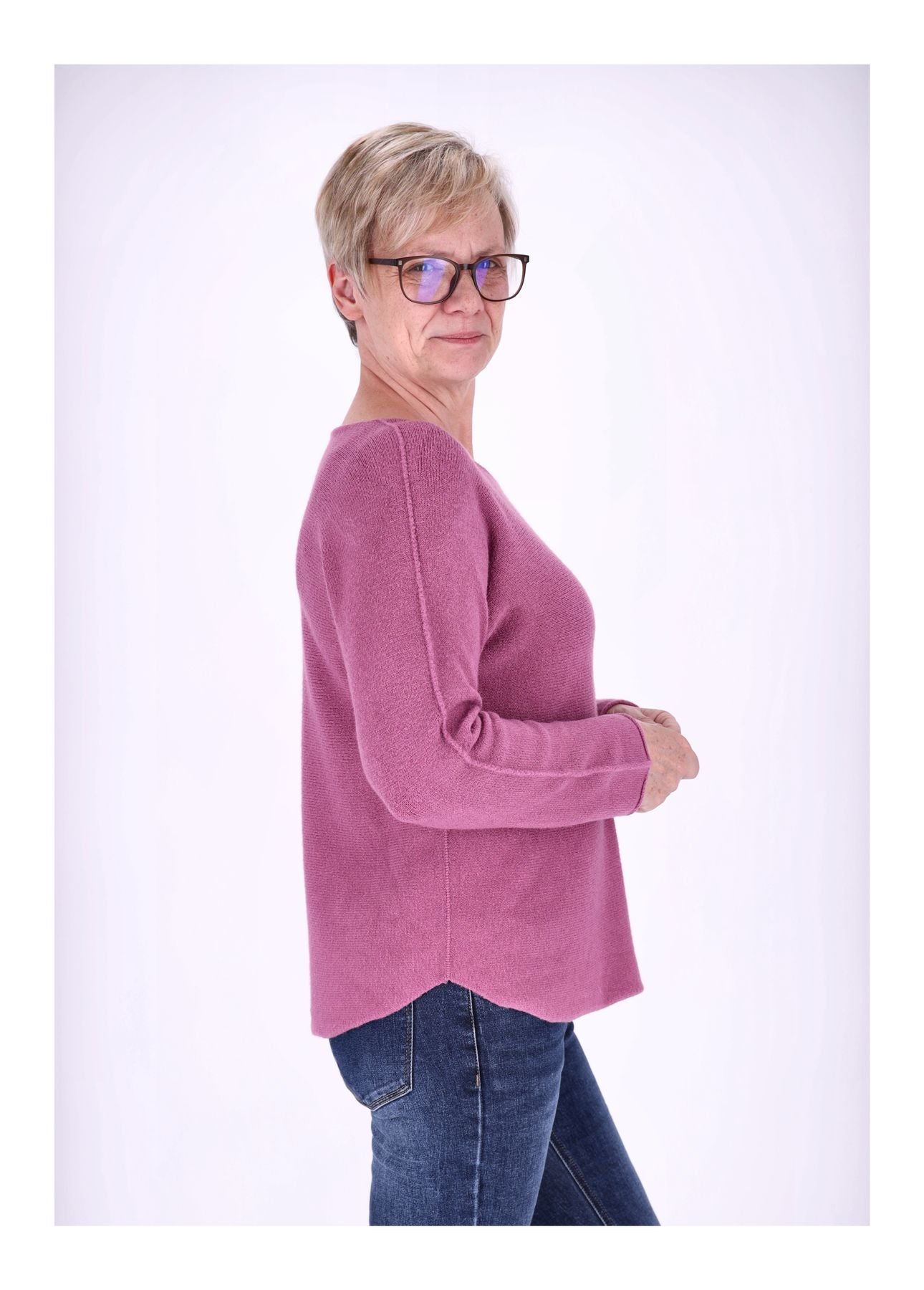 Damen Strickpullover Rundhals