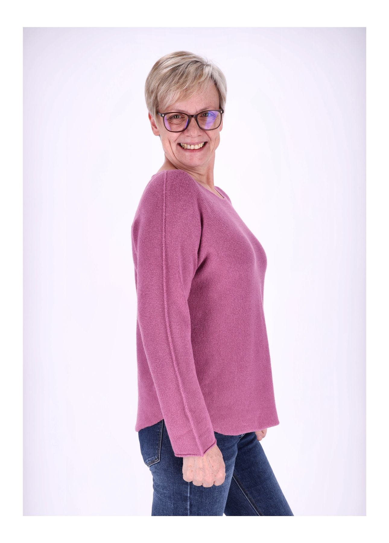 Damen Strickpullover Rundhals