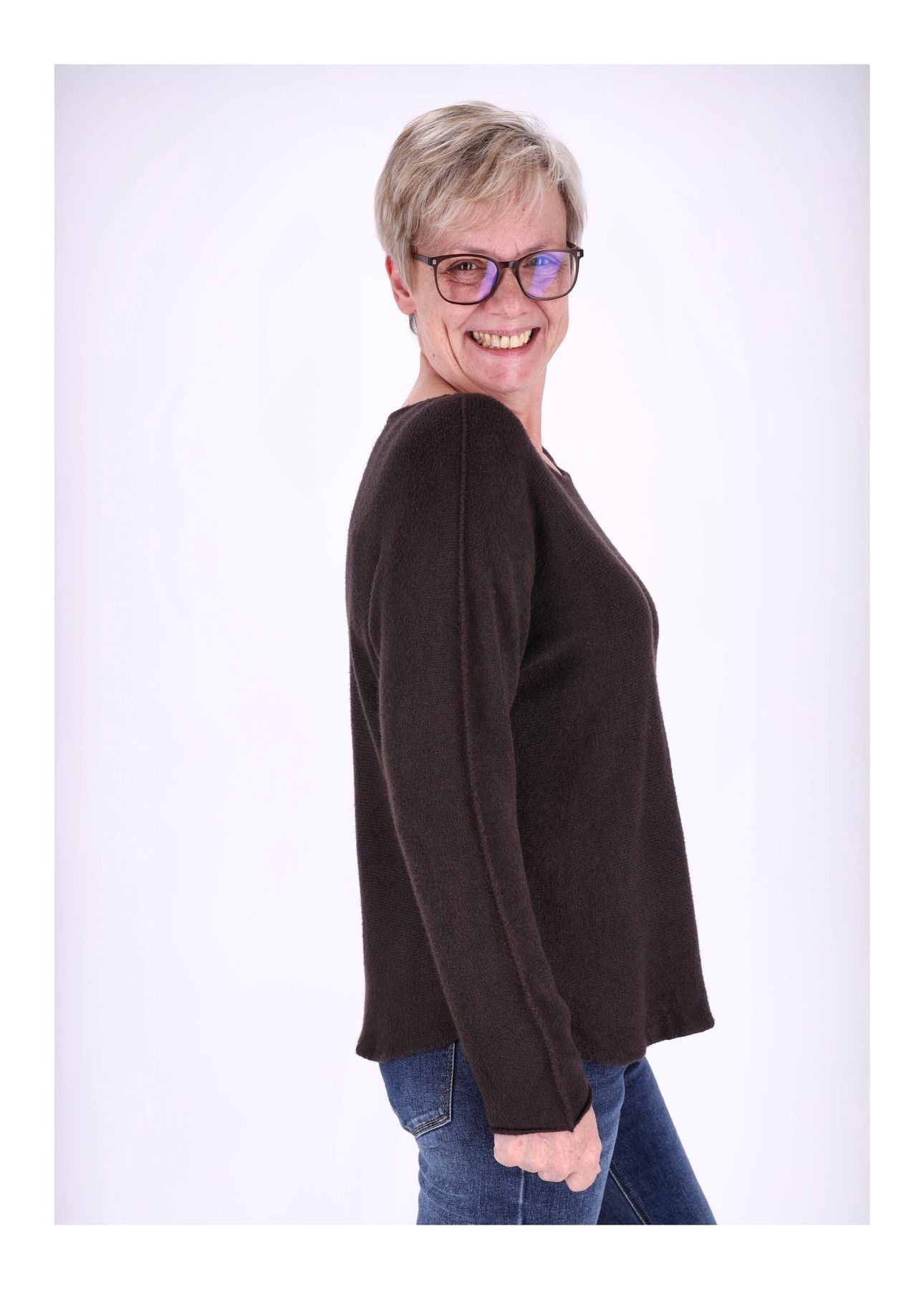 Damen Strickpullover Rundhals