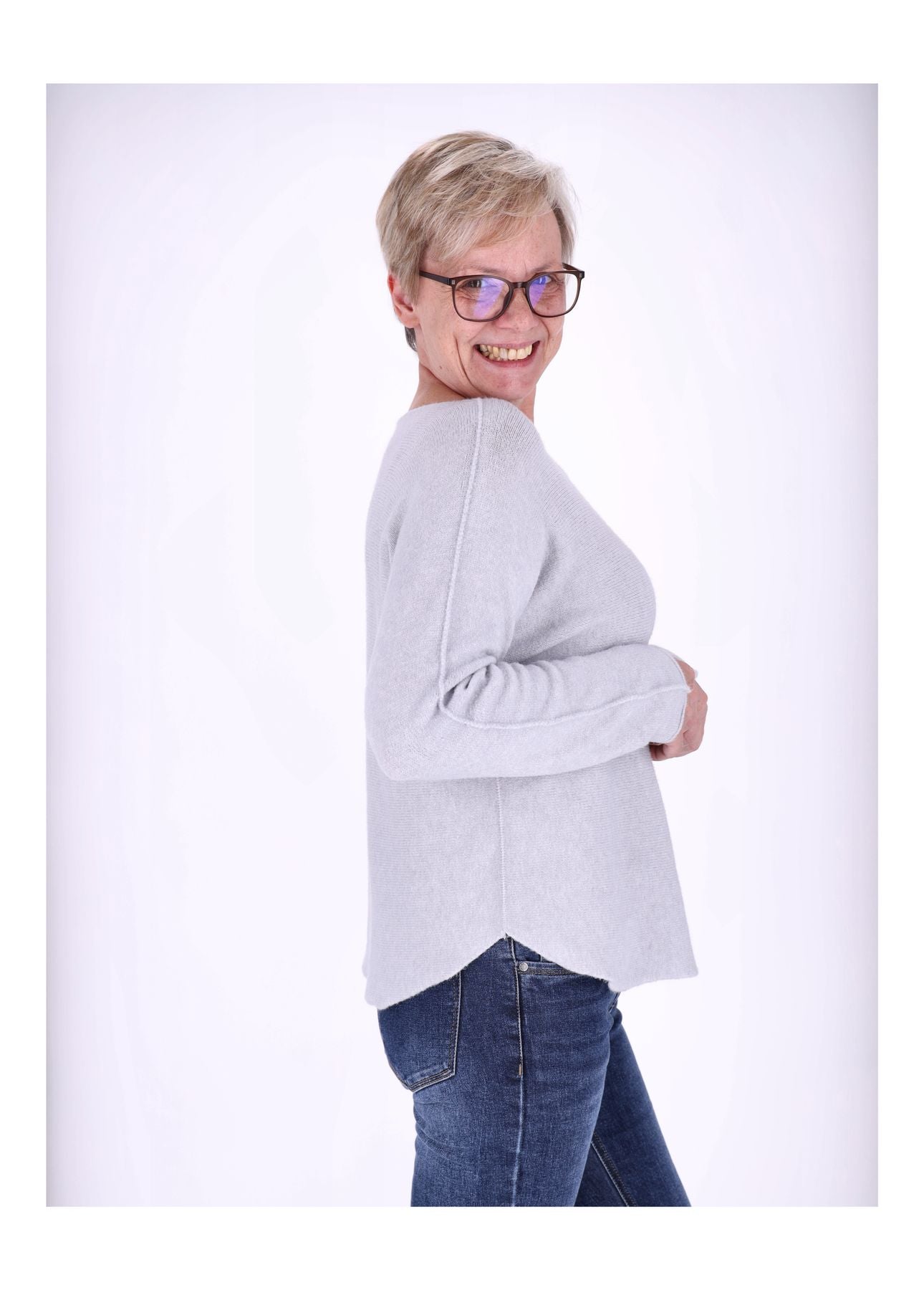 Damen Strickpullover Rundhals
