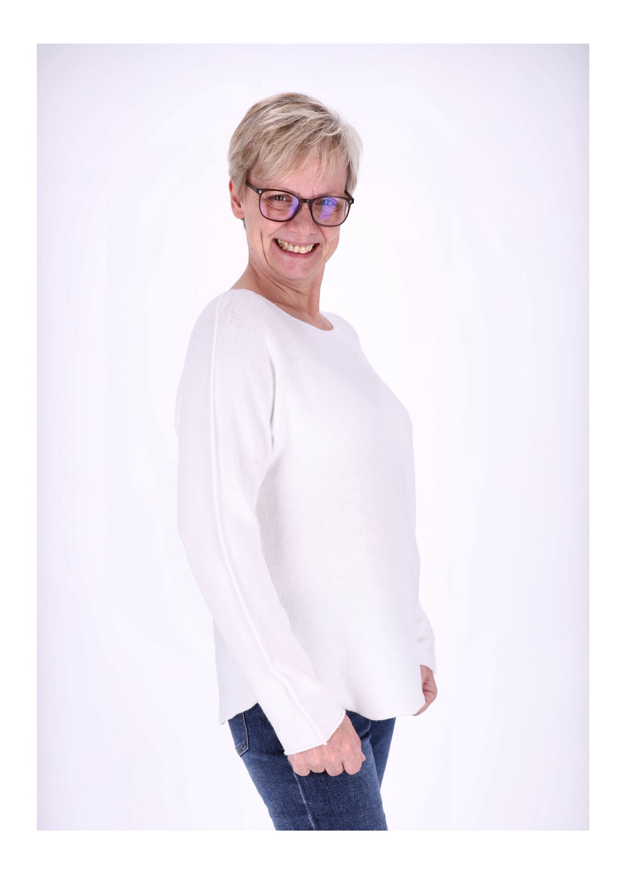 Damen Strickpullover Rundhals