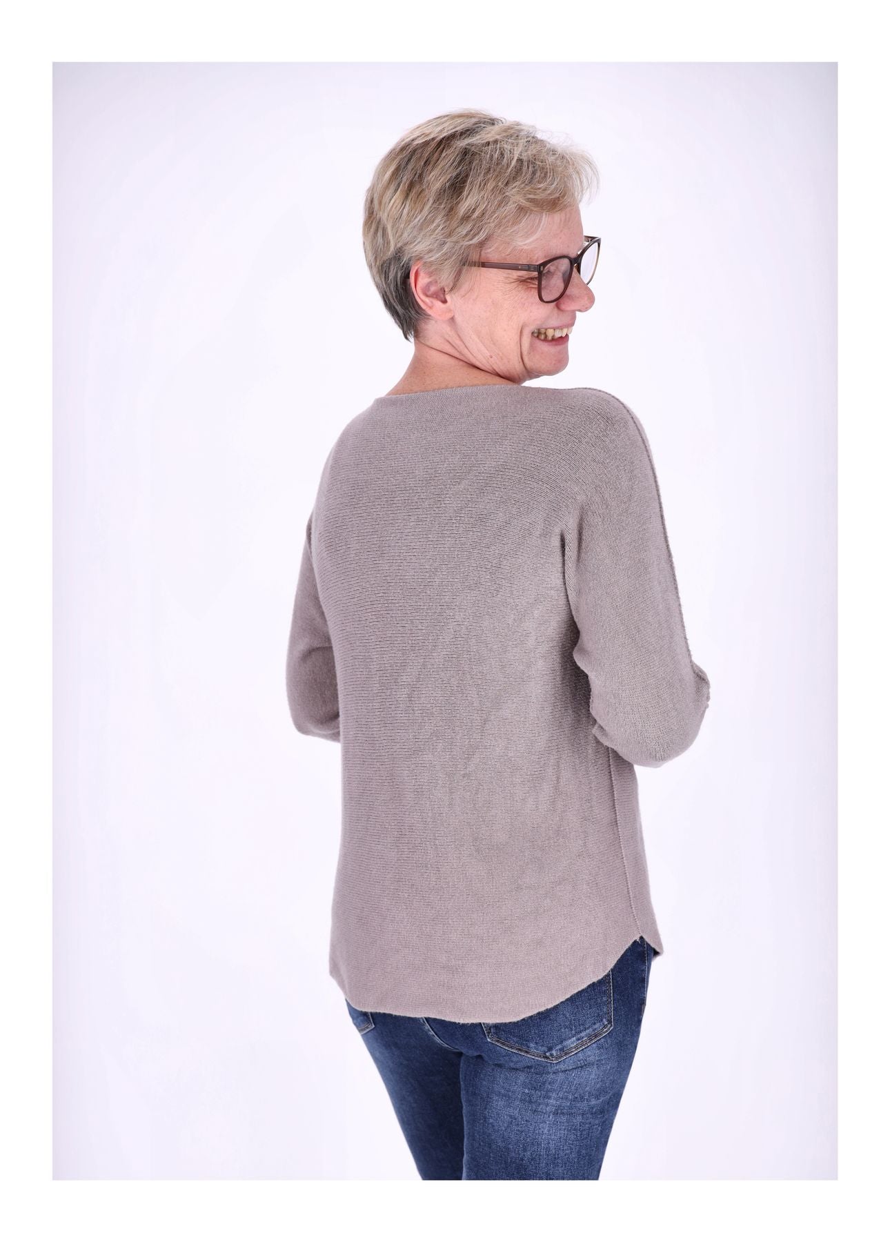 Damen Strickpullover Rundhals