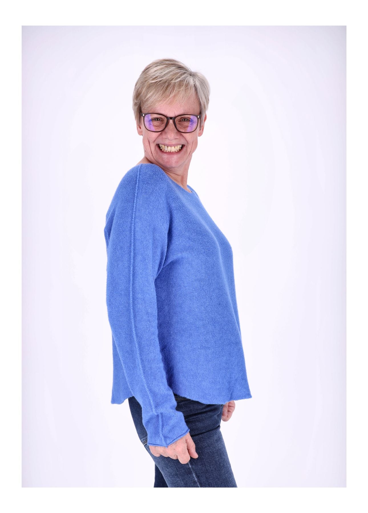 Damen Strickpullover Rundhals