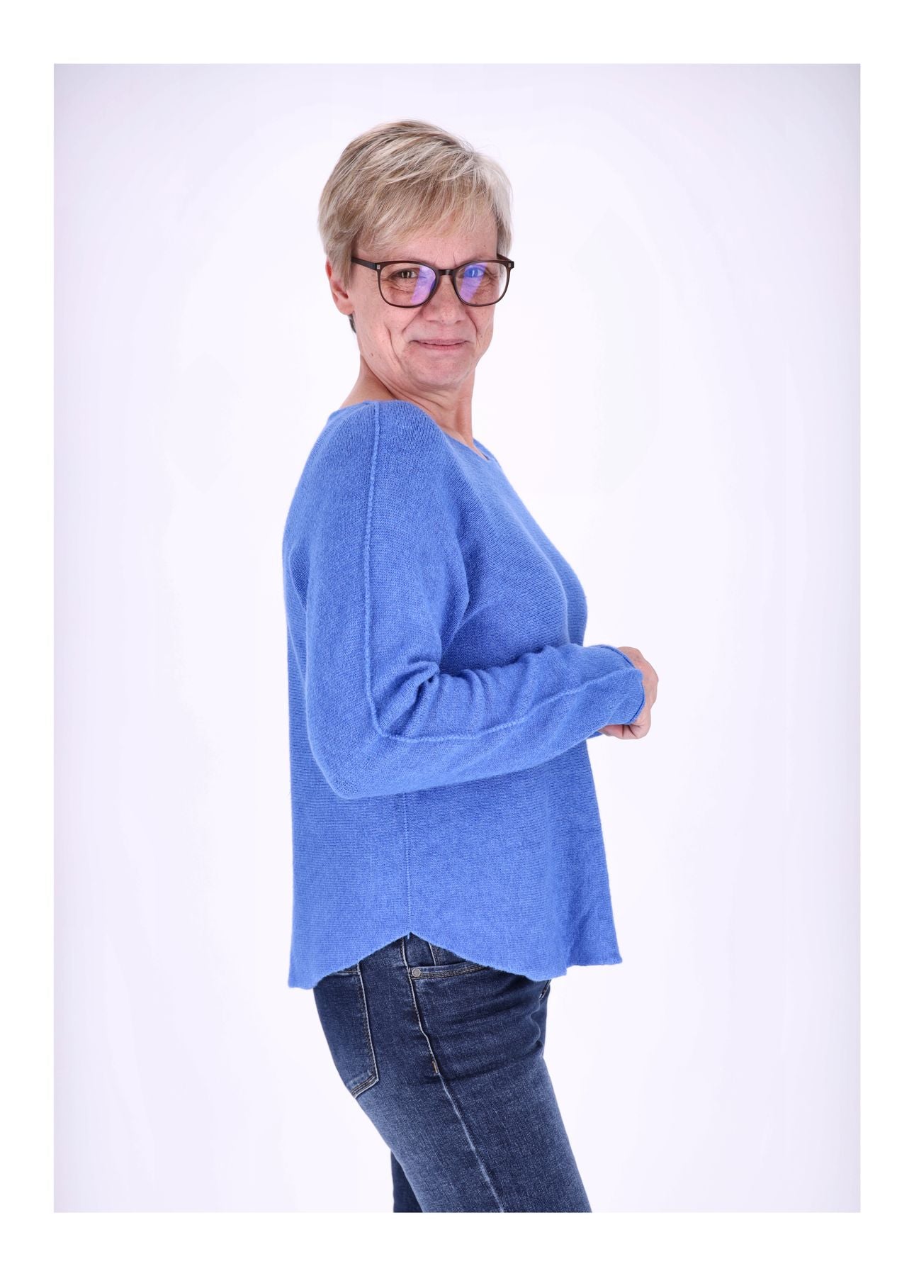 Damen Strickpullover Rundhals