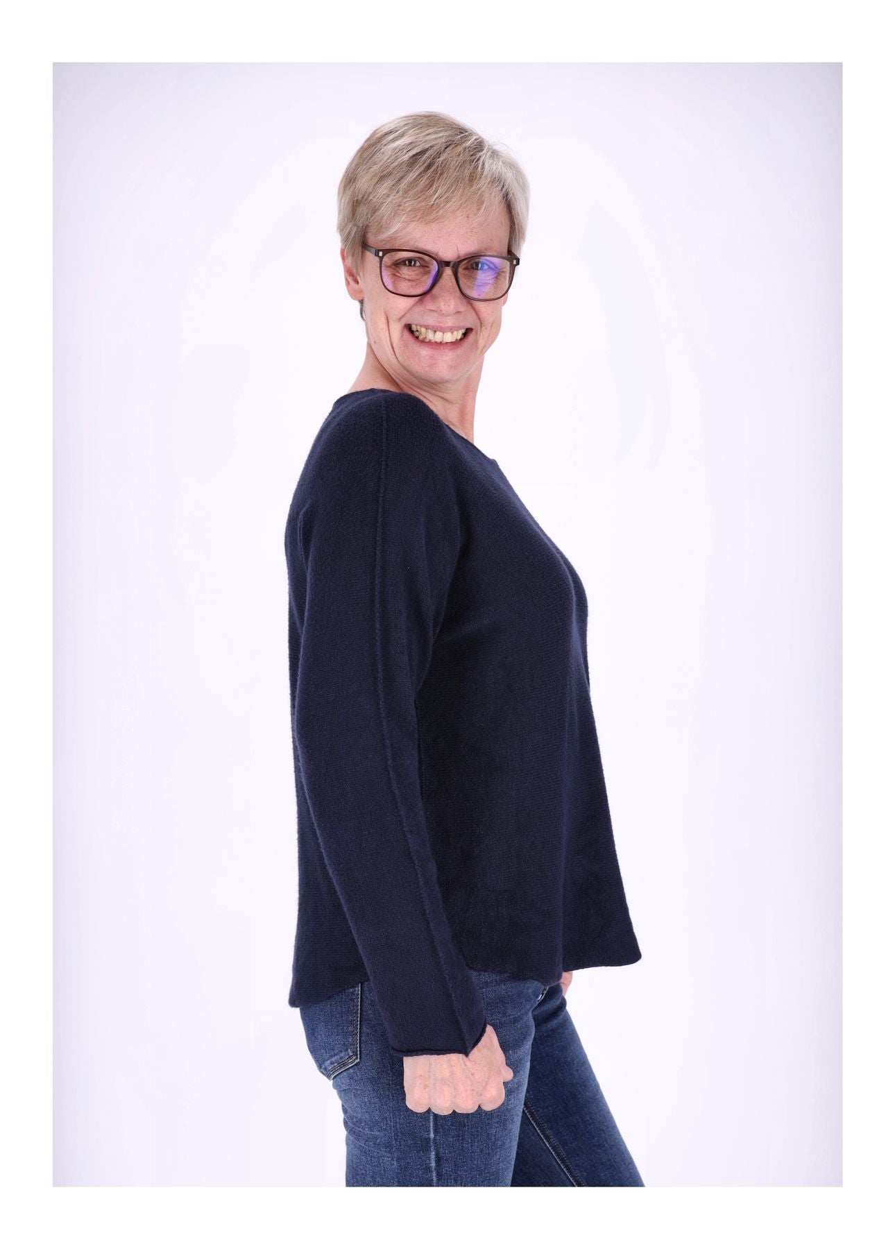 Damen Strickpullover Rundhals