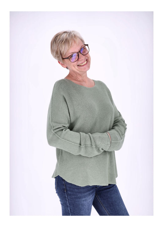 Damen Strickpullover Rundhals