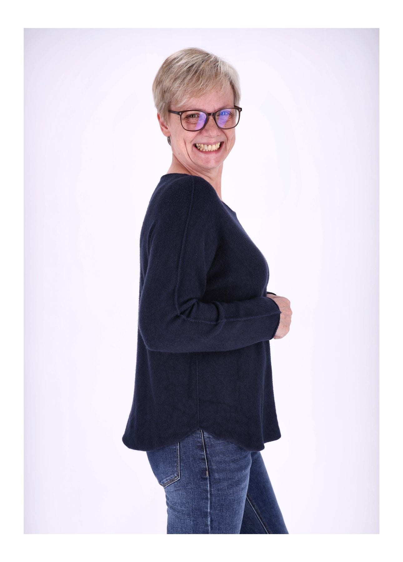 Damen Strickpullover Rundhals