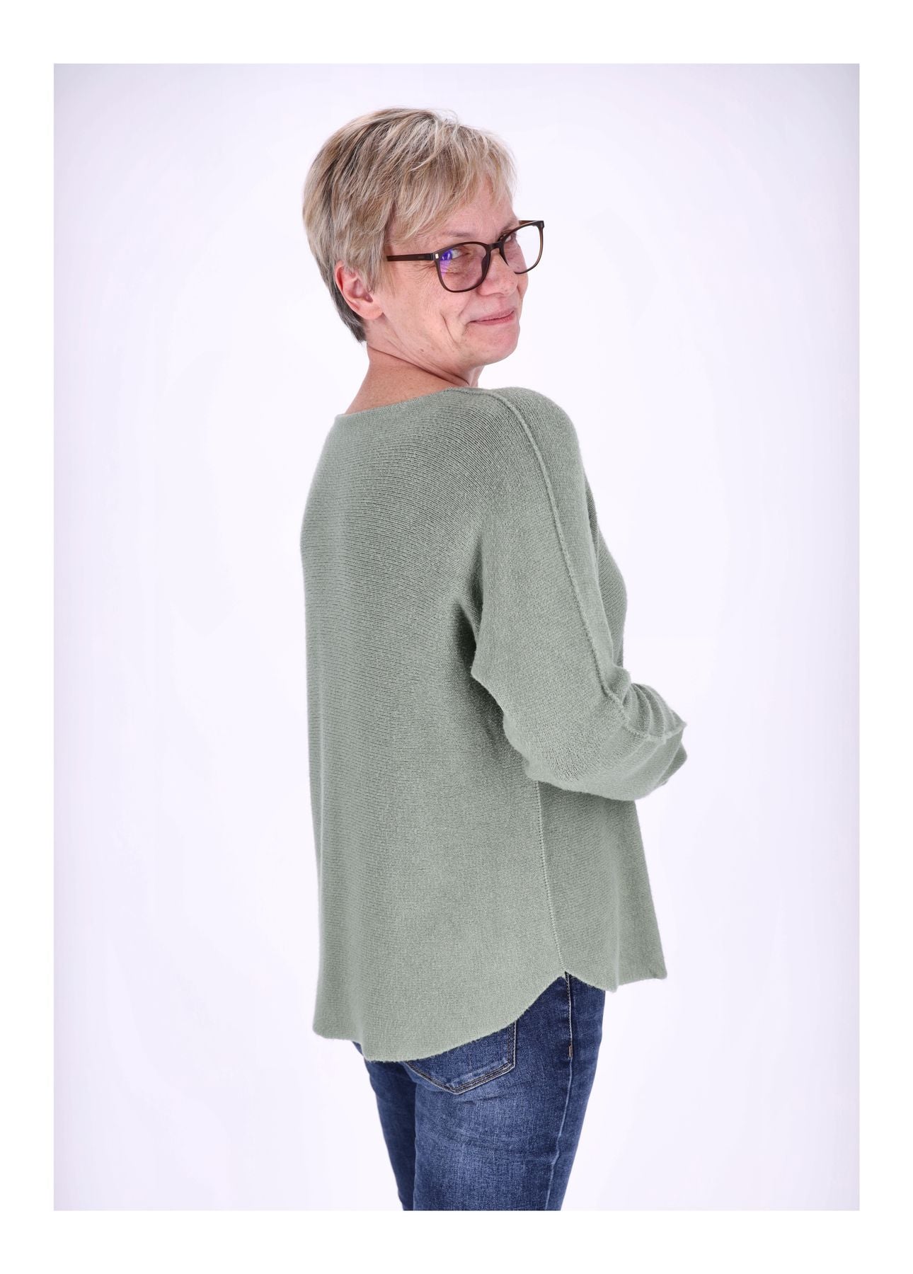 Damen Strickpullover Rundhals
