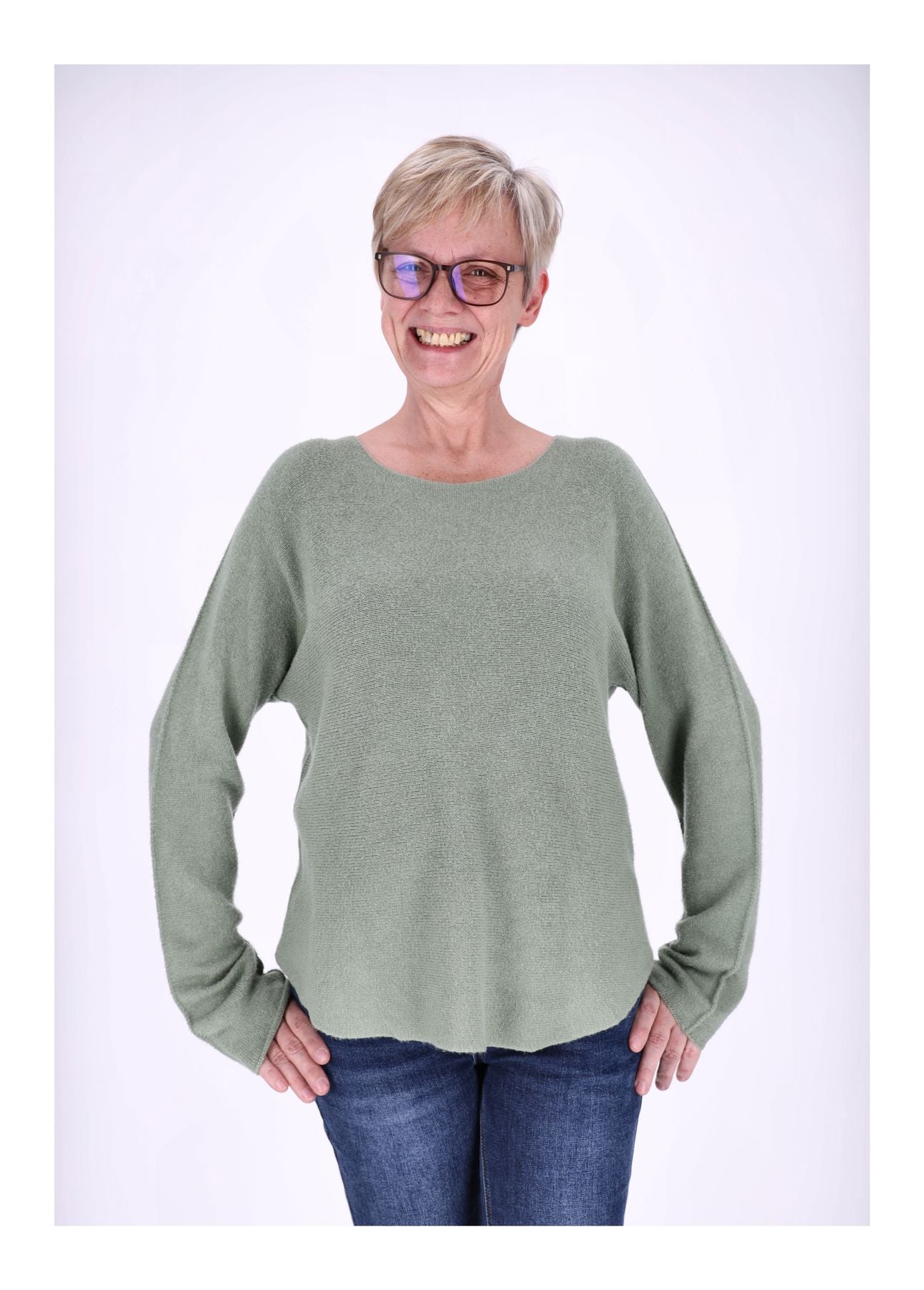 Damen Strickpullover Rundhals