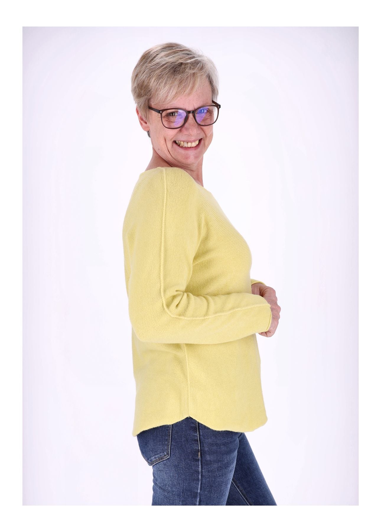 Damen Strickpullover Rundhals