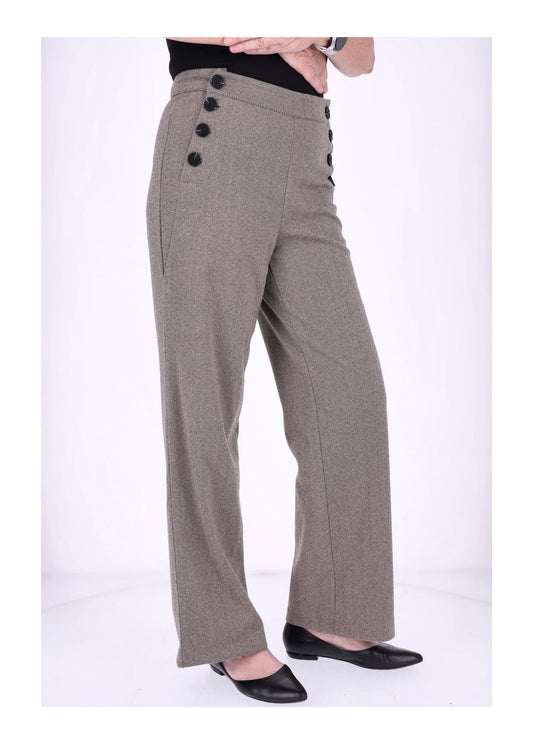 Hose Damen wideleg Knöpfe