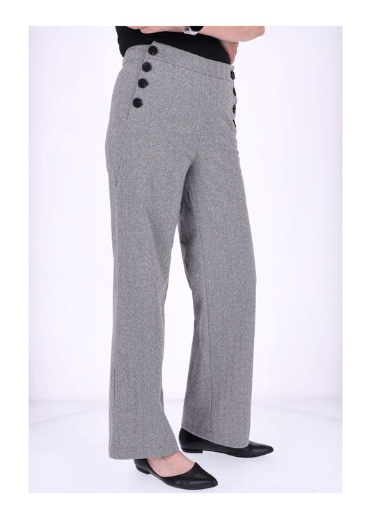 Hose Damen wideleg Knöpfe